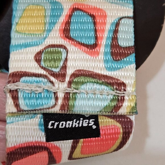 Croakies Belt Retro Y2K Geometric Print, Plastic Buckle Eco Friendly Green - Picture 3 of 5
